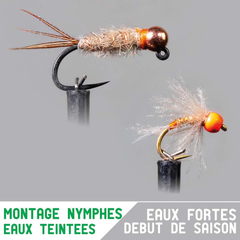 Nymphes Garbolino X2 - début de saison / eaux fortes / eaux teintées - Nymphes | Pacific Pêche