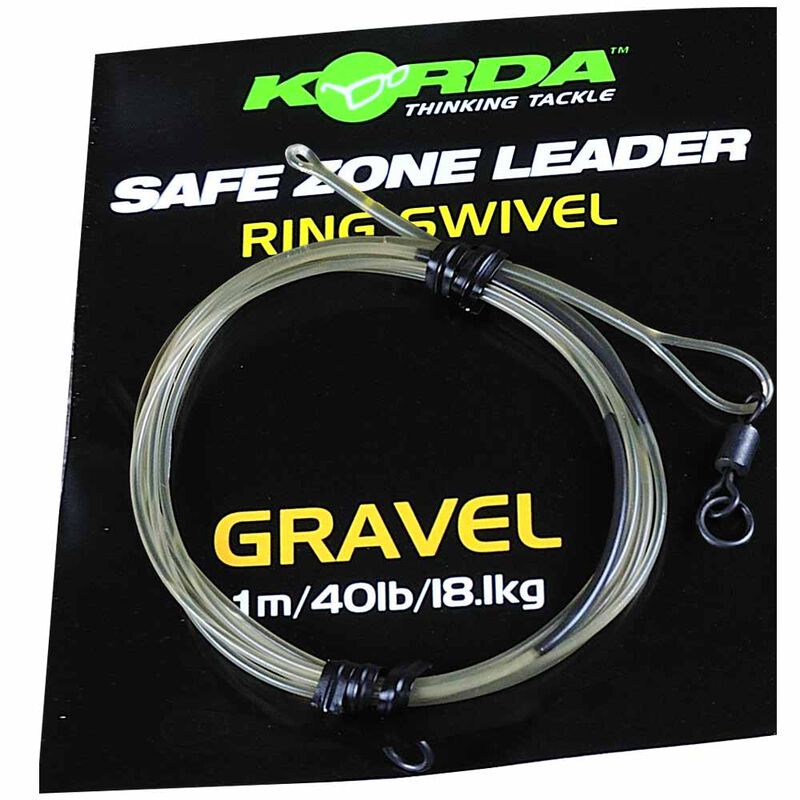 Tête de ligne carpe korda safe zone leader ring swivel 40lb 18.1kg - Kit Montage Complet | Pacific Pêche