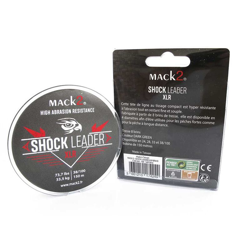 Tresse 8 brins shock leader mack2 xlr 150m - Tête de ligne | Pacific Pêche
