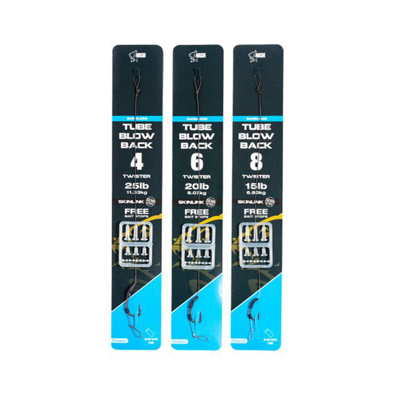 Bas de ligne Nash Tube Blow Back Rig Barbless - Bas de Ligne Mont&eacute;s | Pacific P&ecirc;che