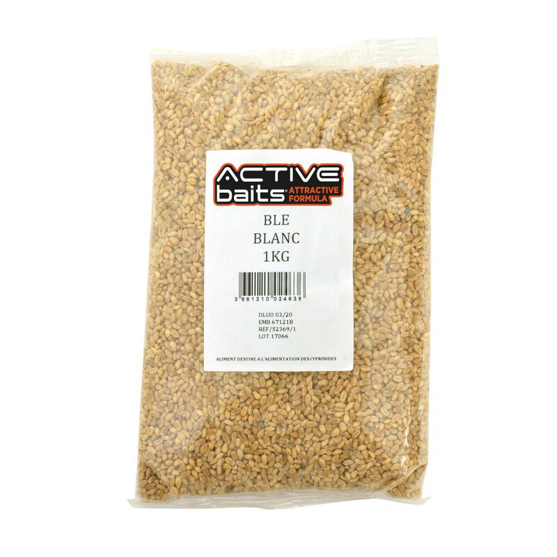 Graines s&egrave;ches coup active baits ble blanc 1kg - Graines &agrave; Pr&eacute;parer | Pacific P&ecirc;che