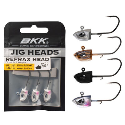 T&ecirc;te Plomb&eacute;e BKK Refrax Jig 3.5g taille #5/0 (x3) - T&ecirc;tes plomb&eacute;es | Pacific P&ecirc;che