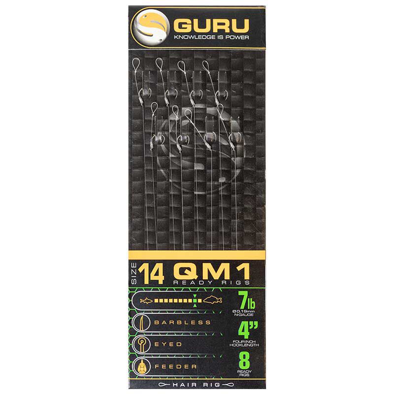 Bas de ligne guru qm1 standard hair 4" (10cm) - Acc. de montage feeder | Pacific Pêche