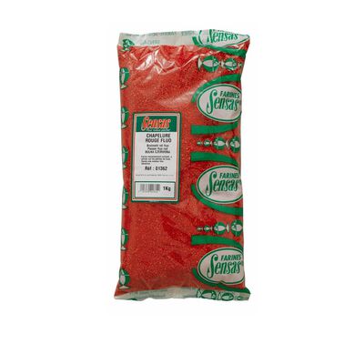 Farine sensas chapelure rouge fluo 1kg - Farines | Pacific Pêche