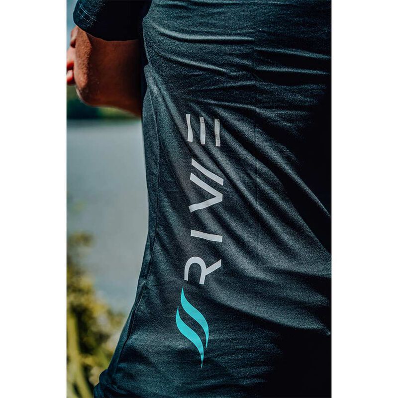 T-shirt Noir Rive - Manches Courtes | Pacific Pêche