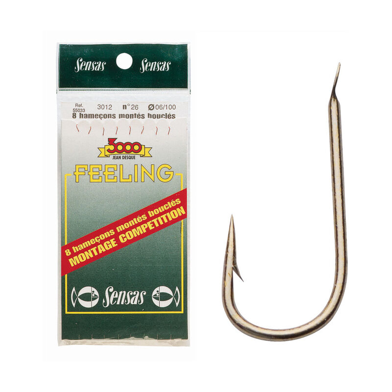 Hameçons montés coup sensas feeling 3411 nickel 20cm (x8) - Hameçons à Palettes | Pacific Pêche