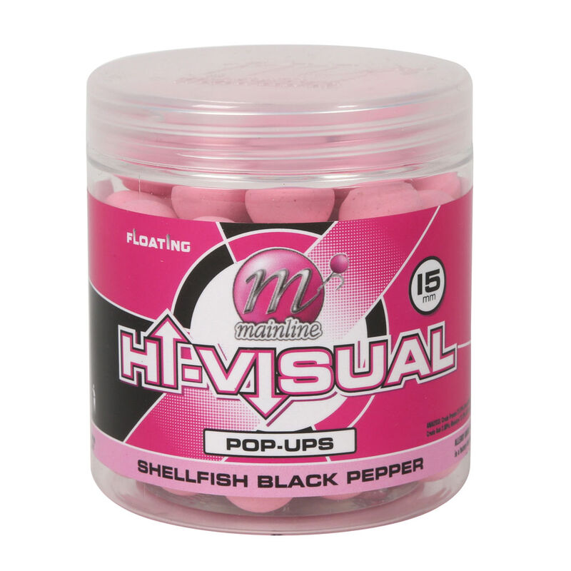 Bouillettes flottantes carpe mainline washed out pink - shellfish black pepper - Flottantes | Pacific P&ecirc;che