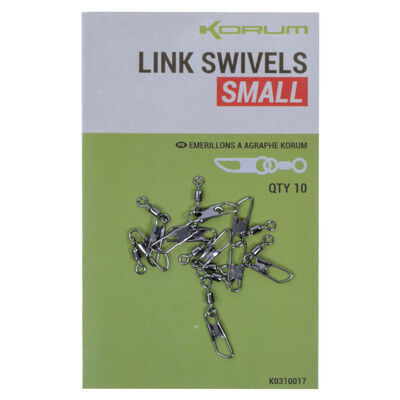 Emerillons agraphes korum link swivels (10 piéces) - Emerillons / Agrafes / Perles | Pacific Pêche