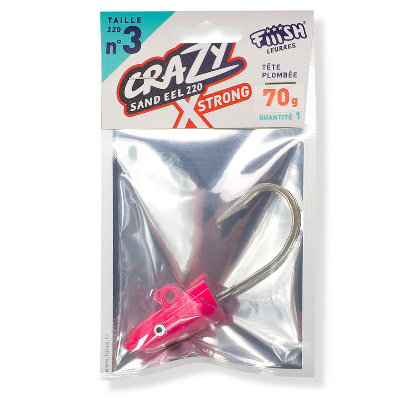Tête plombée fiiish crazy sand eel 220 x-strong 70g - Têtes Plombées | Pacific Pêche