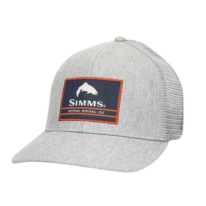 Casquette simms original patch heather grey (gris chin&eacute;) - Casquettes | Pacific P&ecirc;che