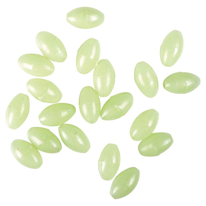 Perles Phosphorescentes Dures Ovales Ragots 20 par pochette - Perles | Pacific P&ecirc;che