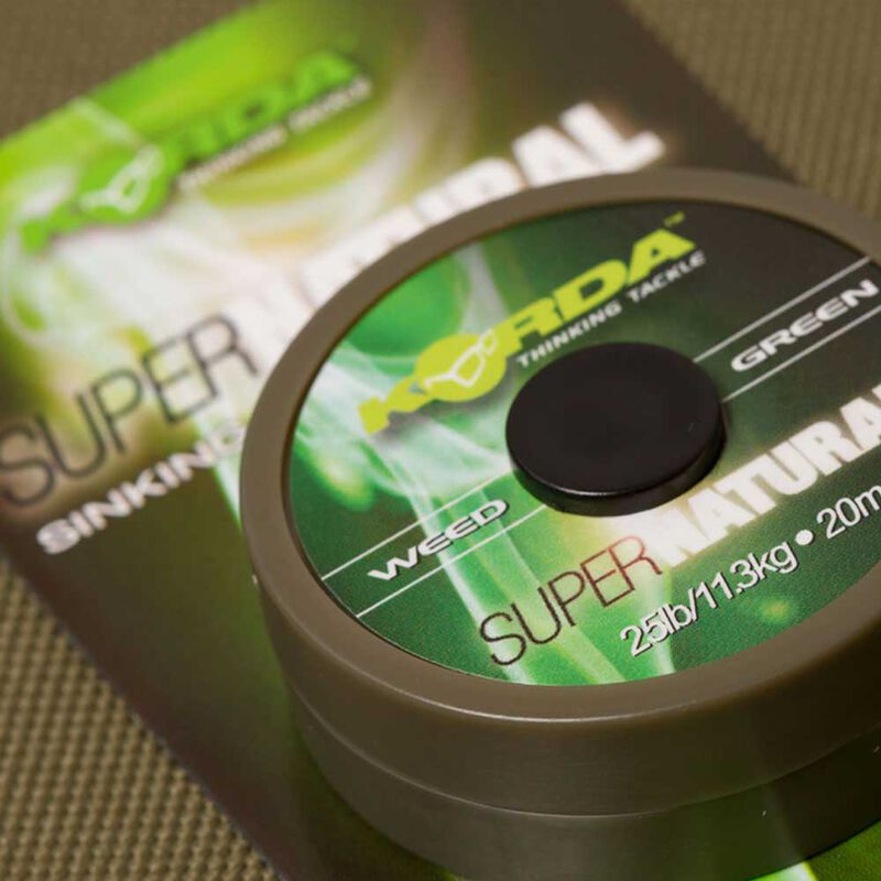 Tresse &agrave; bas de ligne carpe korda super natural 25lbs - Tresse BDL | Pacific P&ecirc;che