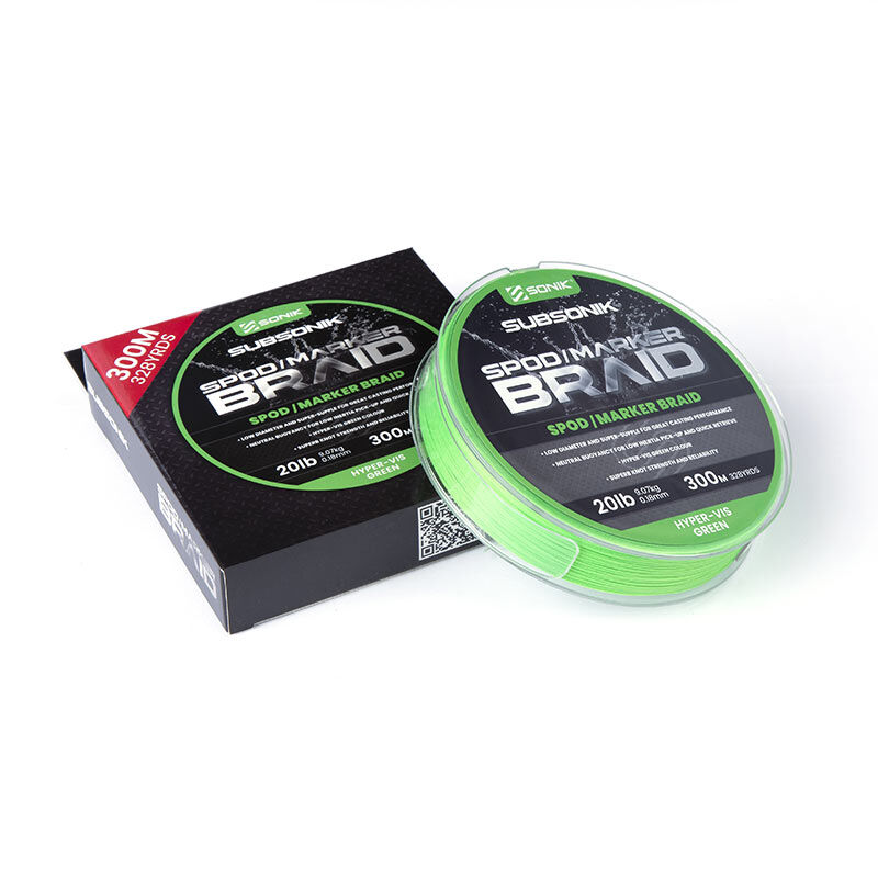Tresse Sonik Subsonik Spod/Marker Braid 0.18 mm &ndash; 300 m - Tresse | Pacific P&ecirc;che