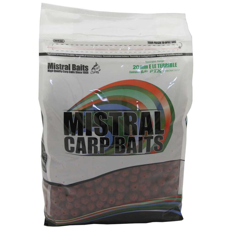 Bouillettes carpe mistral specialist range e le terrible boilies 20mm 5kg - Denses | Pacific Pêche