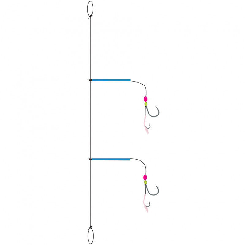 Bas de ligne mer flashmer multitouche 2 hamecons n°2 - Bas de Lignes / Lignes Montées | Pacific Pêche