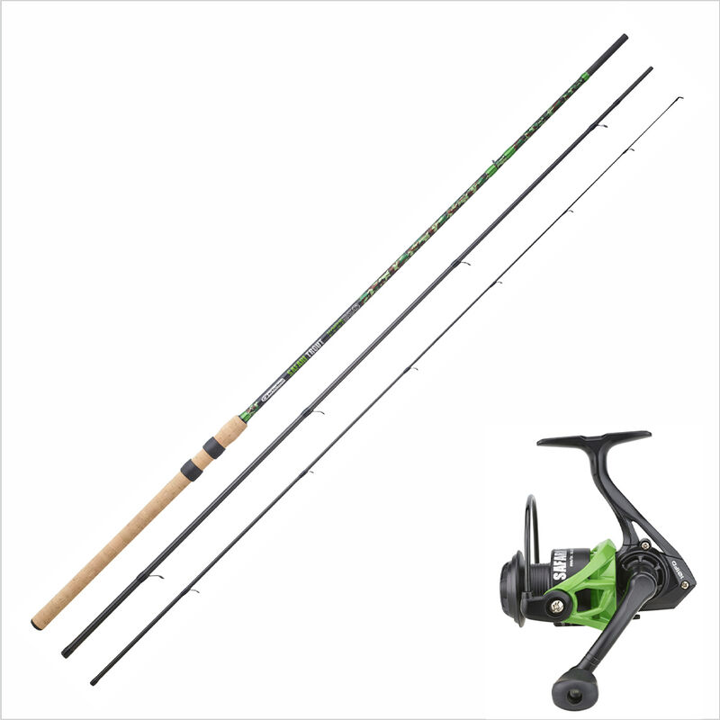 Ensemble GARBOLINO Canne Safari Trout Nymphe & Toc 3m60 + Moulinet Safari Spin 101FD - Canne + moulinet | Pacific Pêche