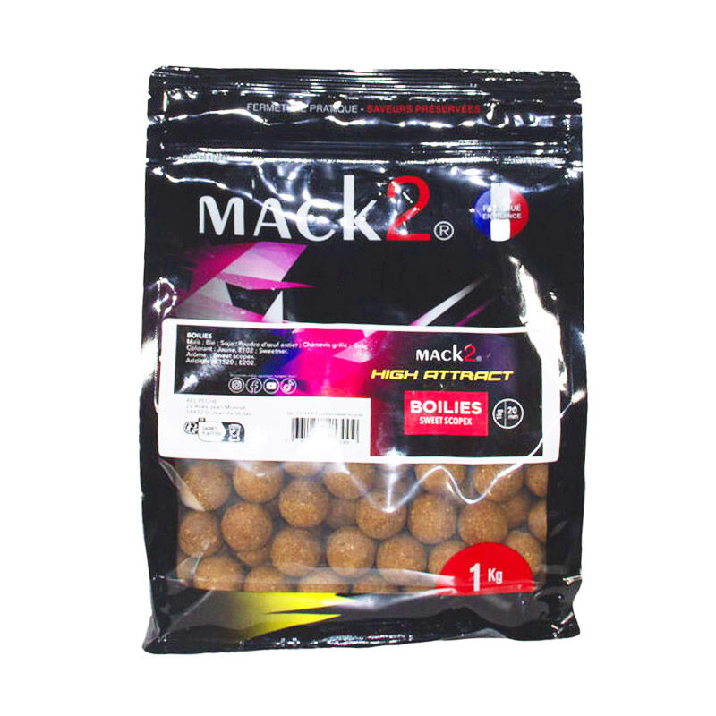 Bouillettes Mack2 Sweet Scopex 20mm - Denses | Pacific Pêche