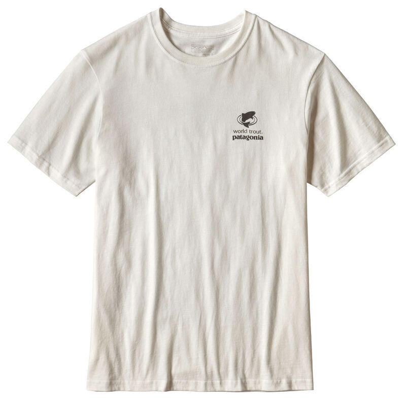 T-shirt patagonia m's world trout rio tigre (blanc) - Tee-shirts | Pacific P&ecirc;che