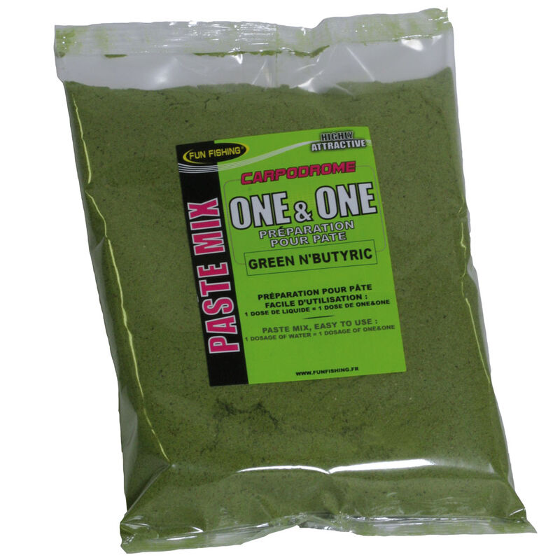 Pâte d'eschage coup fun fishing one and one green n'butyric 500g - Pâtes D'eschage | Pacific Pêche