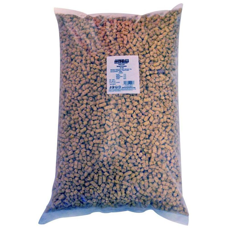 Pellets d'amorçage coup active baits babycorn pellets sachet de 5 kg - Pellets | Pacific Pêche