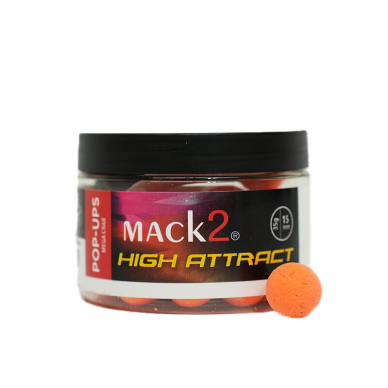 Pop up Mack2 Mega Crab fluo 15 mm - Flottantes | Pacific Pêche