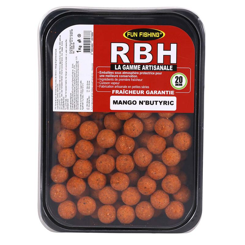 Bouillettes Fun Fishing RBH Boilies Mango N'Butiric 800g - Denses | Pacific Pêche