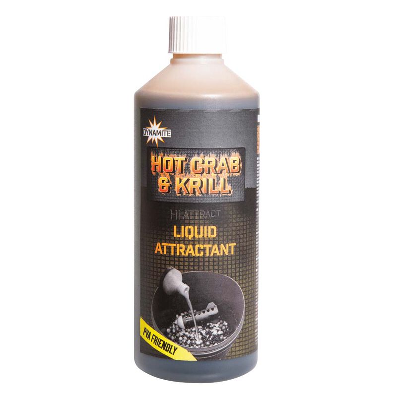Booster Dynamite Baits Hot Crab et Krill liquid Attractant 500ml - Boosters / dips | Pacific Pêche