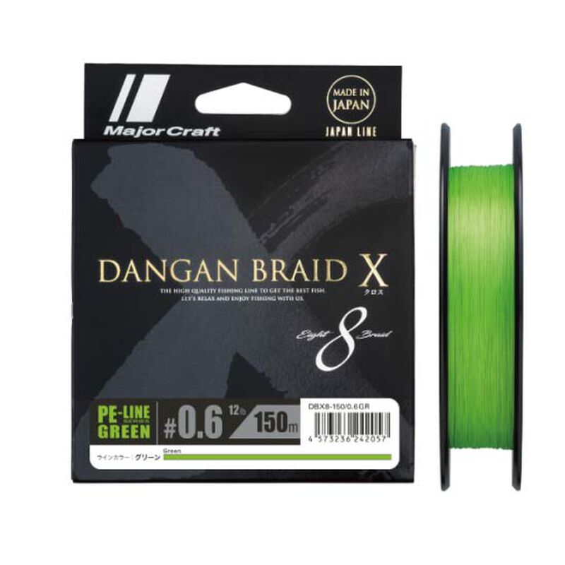 Tresse Major Craft Dangnan Braid X Green 150m - Tresses | Pacific P&ecirc;che