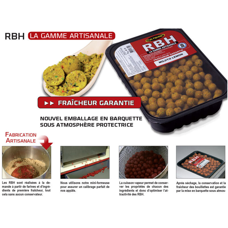 Bouillettes carpe fun fishing rbh boilies spice bomb 1kg - Denses | Pacific P&ecirc;che