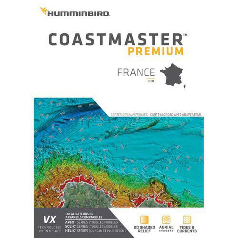 Carte d&eacute;taill&eacute;e des c&ocirc;tes fran&ccedil;aises et corses humminbird - Sondeurs/Gps | Pacific P&ecirc;che