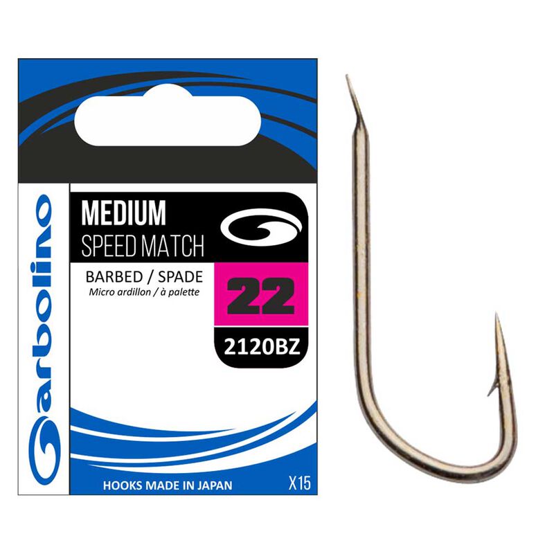 Hameçon non monté GARBOLINO medium speed match 2120bz (x15) - Hameçons non Montés à Palettes | Pacific Pêche