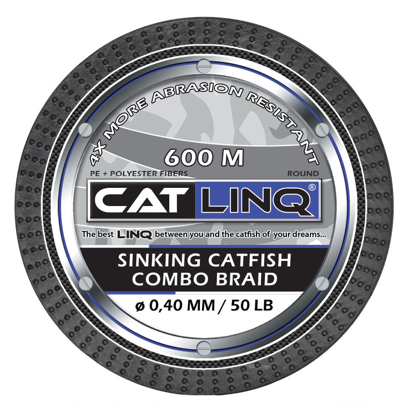 Tresse silure cat linq sinking catfish combo braid 600m - Tresses | Pacific P&ecirc;che