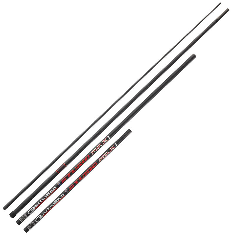 Garbolino Canne Super Margin Carp 4,85m – Kit K2 Élastique + 2 Rallonges (75cm, 125cm) + Housse – Carbone HR