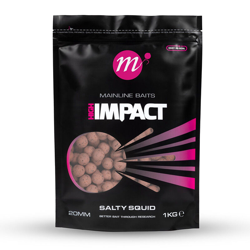 Bouillettes Mainline Hi Impact Salty Squid 1kg - Denses | Pacific P&ecirc;che
