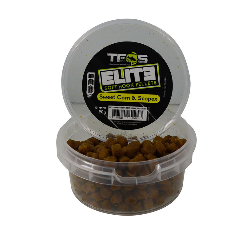 Pellets Soft Hook Teos Elite Sweet Corn/Scopex 8mm 90g - Pellets | Pacific Pêche