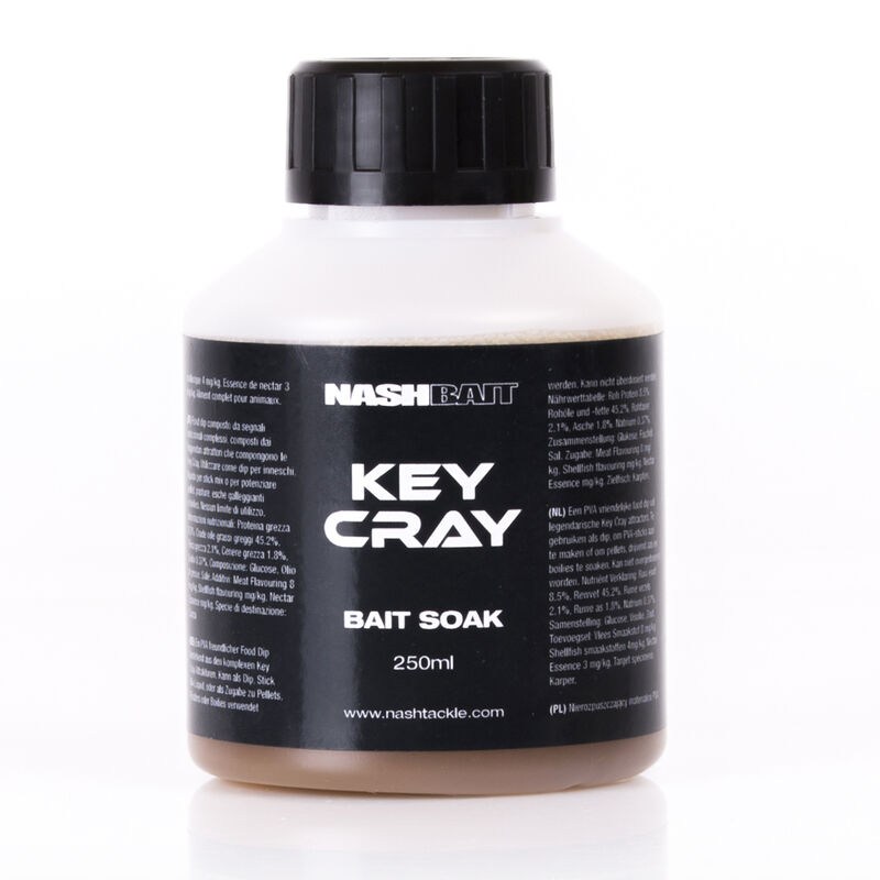 Booster carpe nashbait key cray liquid bait soak 250ml - Boosters / dips | Pacific Pêche