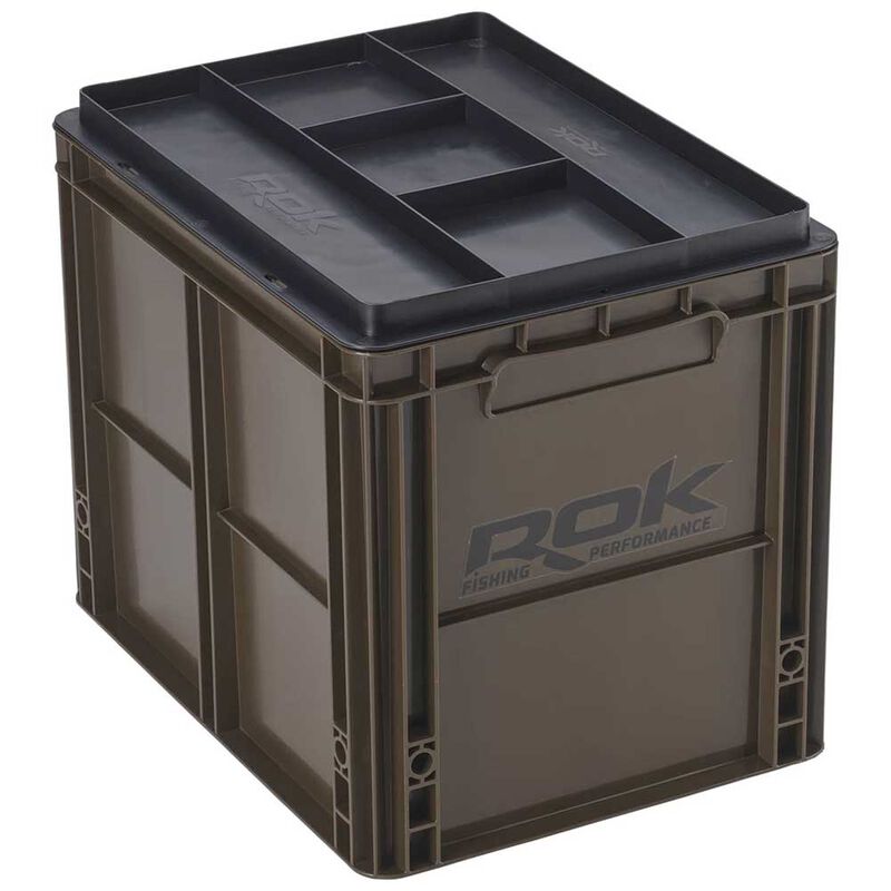 Boite de Rangement Rok Crate 433 Verte Kit Caisse + Couvercle - Boîtes | Pacific Pêche