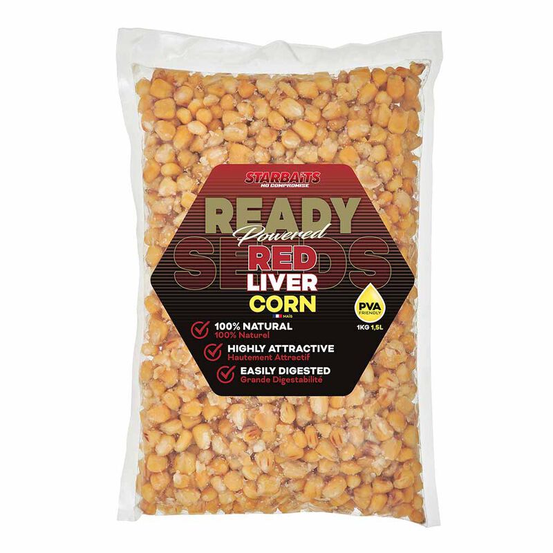 Graines Cuites Starbaits Ready Seed Red Liver Corn - Pr&ecirc;tes &agrave; l'emploi | Pacific P&ecirc;che