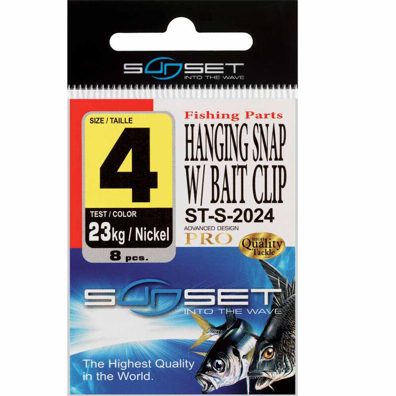 Agrafe attache plomb sunset hanging snap w/ bait clip (x8) - Agrafes | Pacific Pêche