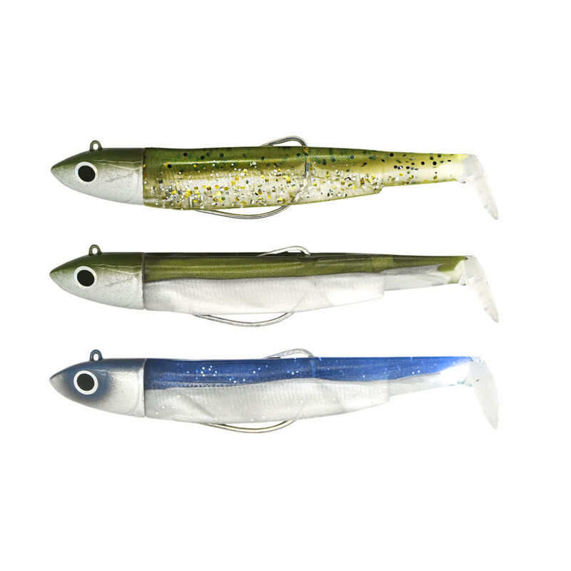 Leurres souples fiiish maxi combo black minnow 120 off shore 12cm 25g (x3) - Shads | Pacific P&ecirc;che