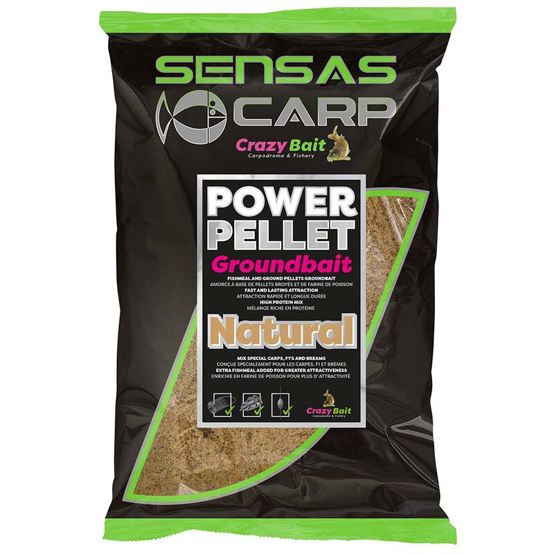 Amorce Sensas UK POWER PELLET NATURAL 2KG - Soldes Feeder | Pacific P&ecirc;che