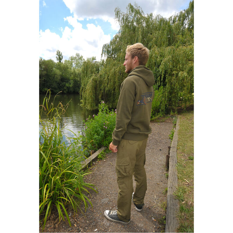 Sweat &agrave; capuche korda tk hoodie dark olive - Sweats | Pacific P&ecirc;che