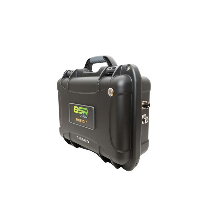Valise BSR PRESTIGE+ LifePO4 Gen3 24V/100Ah + chargeur+ prise sondeur - Batteries | Pacific P&ecirc;che