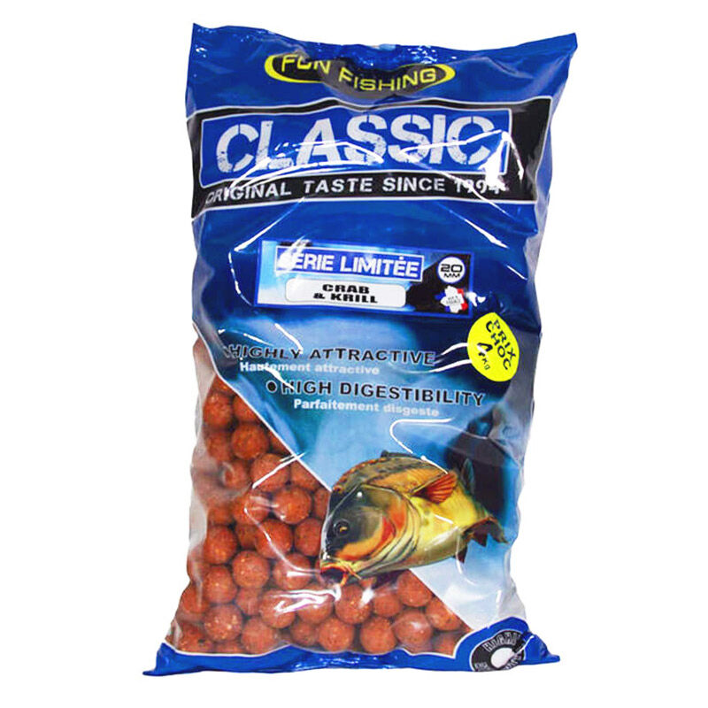 Bouillettes Carpe Fun Fishing Classic Crab & Krill 20mm 4kg - Denses | Pacific P&ecirc;che