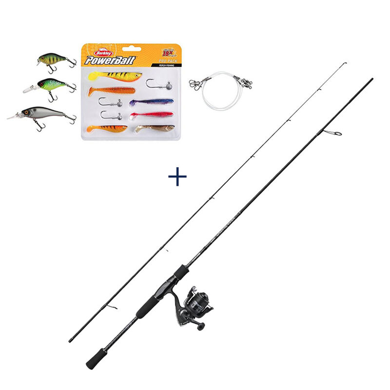 Ensemble Spinning Pr&ecirc;t &agrave; P&ecirc;cher Abu Garcia Fast Attack Pro Perch 2.10m, 5-21g + Moulinet FA Pro 1000FD + Tresse + Leurres - Packs et ensembles | Pacific P&ecirc;che