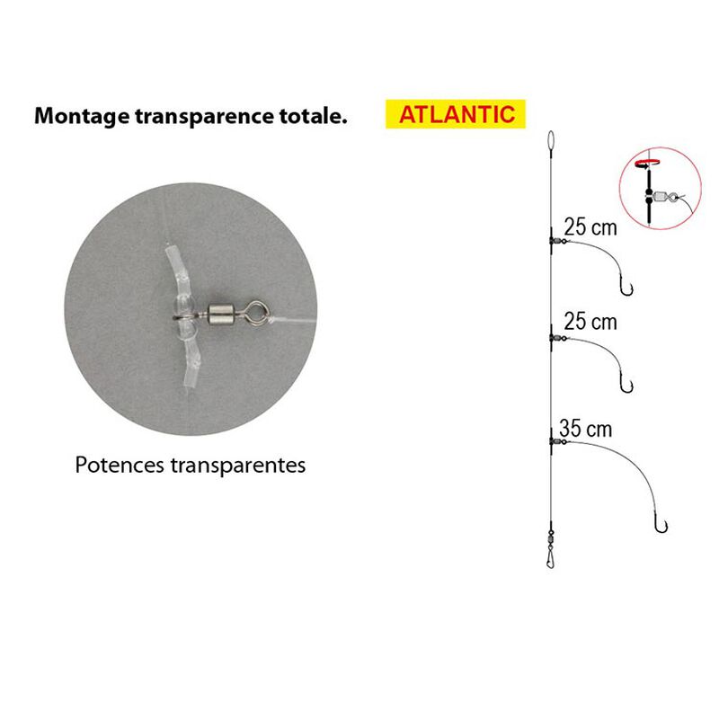 Bas de Ligne Pro line Atlantic 2ham Flashmer - Bas de Lignes / Lignes Montées | Pacific Pêche