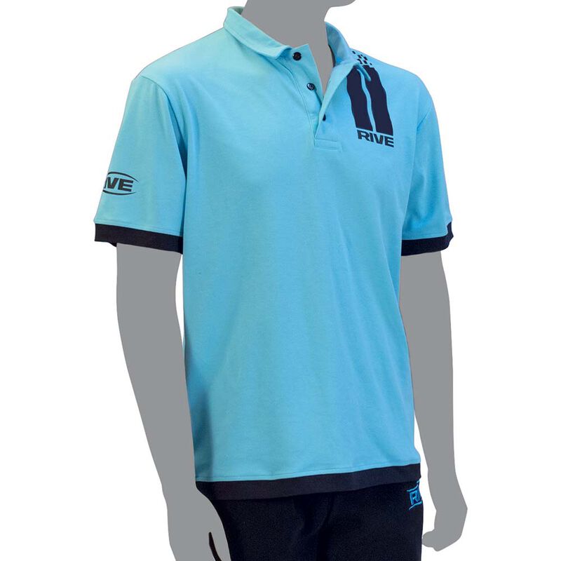 Polo manches courtes rive pour homme couleur aqua - Polos | Pacific P&ecirc;che