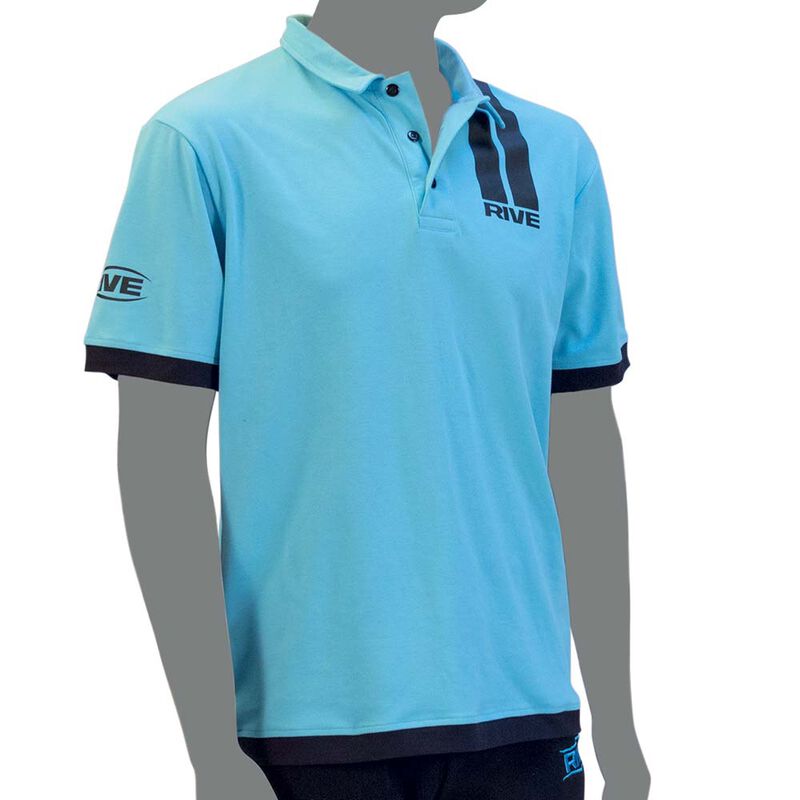 Polo manches courtes rive pour homme couleur aqua - Polos | Pacific P&ecirc;che