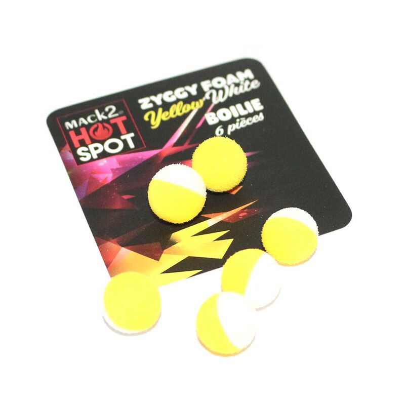 Mousse Zig Rig Mack2 Ziggy Foam Boilie Two Tone (x6) - Imitations | Pacific Pêche