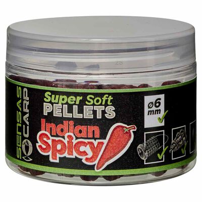 Pellet Sensas Super Soft Pellets 6 mm Indian Spicy 60g - Pellets Mous | Pacific P&ecirc;che